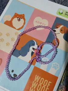 Sparkling Purple Crystal Necklace & Bracelet Set