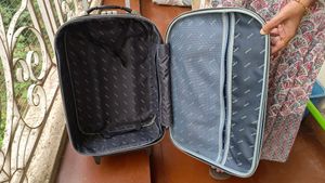 Small Suitcase with Wheels - Deep Blue