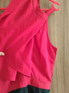 Red ♥️ Cold Shoulder Jumpsuit  Size S With Pocket