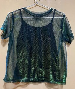 Sparkly Sequin Sleeve Top only one