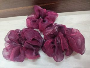 Set of 3 Sheer Purple Scrunchies