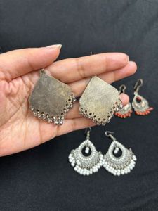 COMBO of 3 Oxidised Earrings