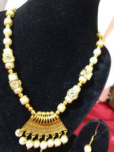Long Necklace Combo(Black And White)