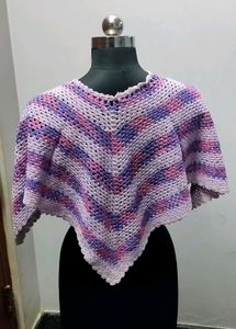 Handmade Crochet Multicolor Dupatta
