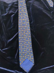 Men's Blue &amp; Yellow Patterned Tie