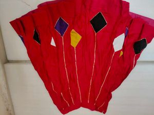Vibrant Red Ethnic Skirt