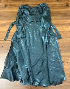 steel blue full length gown like new