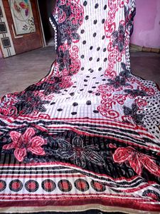 Beautiful synthetic Saree with readymade blouse