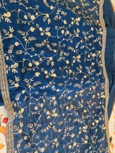 Blue anarkali Embroidered Suit with Dupatta 💖