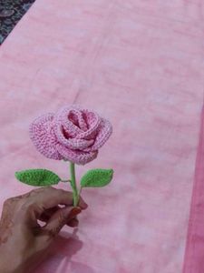 Crocheted Rose and Heart Decor