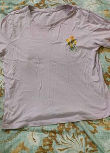 Pastel Floral Embroidered T-Shirt
