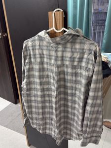 Oversized Plaid Button-Up Shirt