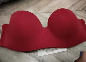 Red Strapless Bra