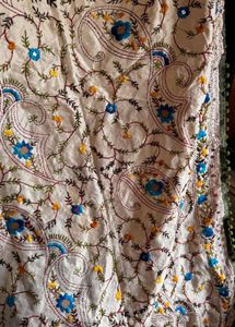 NEW! PURE Chapa Work Silk Hand Embroidery Duppata