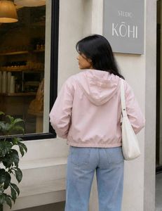 Light Pink Hooded Jacket