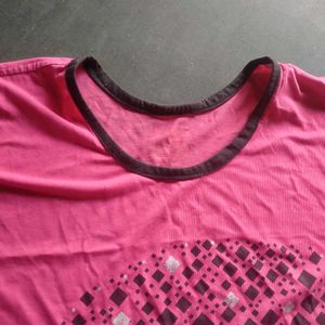 Vibrant Pink Graphic T-Shirt