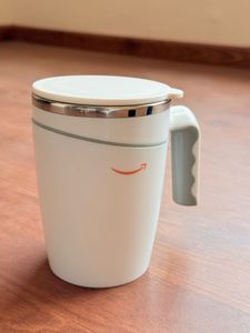 Set of 4 - Modern White Travel Mug with Lid