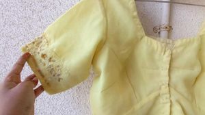 Yellow Embroidered Blouse