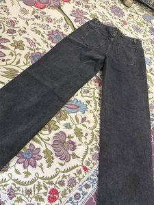 Distressed Black Wide Leg Jeans