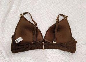 Brown Ribbed Bralette