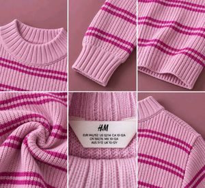 PINK &amp; MAGENTA STRIPED CROPPED KNIT SWEATER