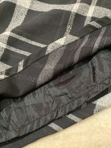 Plaid A-Line Skirt with Buckle Detail