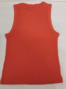 Ribbed red Tank Top
