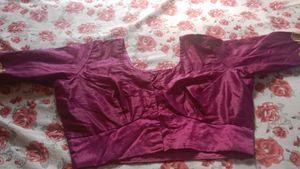 Elegant Purple Saree with Embroidery