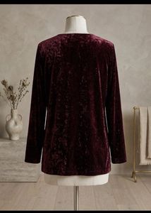 Embellished Velvet top with Butterfly Motifs