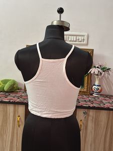 White Halter Crop Top