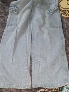 Wide Leg Baggy Blue Jeans