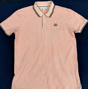 Men's Peach Polo T-Shirt