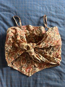 tie bandana top bow in the back