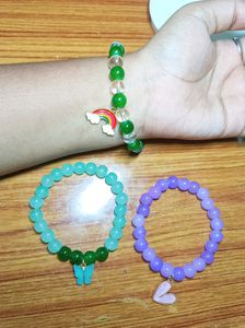 A Combo Of three Cute Charms Bracelets