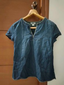 OLD NAVY Dark Denim Short Sleeve Top