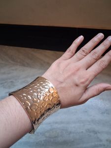 Gold Textured Cuff Bracelet