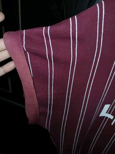 Maroon Striped "Lucky" T-Shirt