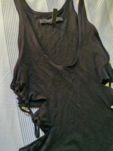 Black Cut-Out Bodysuit