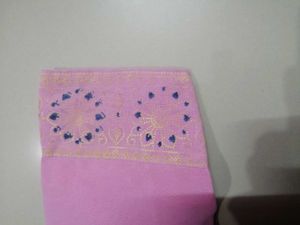 Pink Printed Cotton Saree