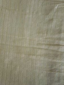 Elegant Gold Striped Fabric with Tassel Trim