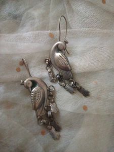 Brass handmade lightweight Bird Design Earrings