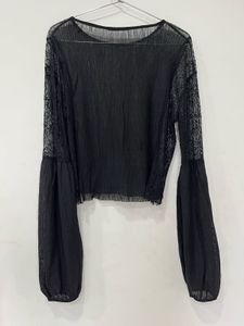 black mesh top