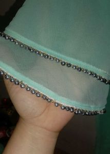 Elegant light blue sharara set