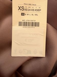 ZARA Satin Top with Lace Trim