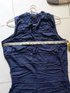 Branded Blue Sleeveless Jumpsuit