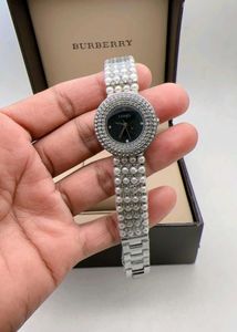 Elegant Chanel Watch with Pearls & Crystals