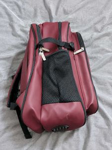 Ana Bags Burgundy PU Leather Backpack