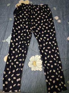 Stylish Leaf Print Palazzo Pants
