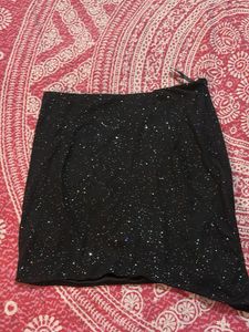 Sparkly Black Mini Skirt