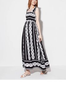 savana Printed A-Line Maxi Dress